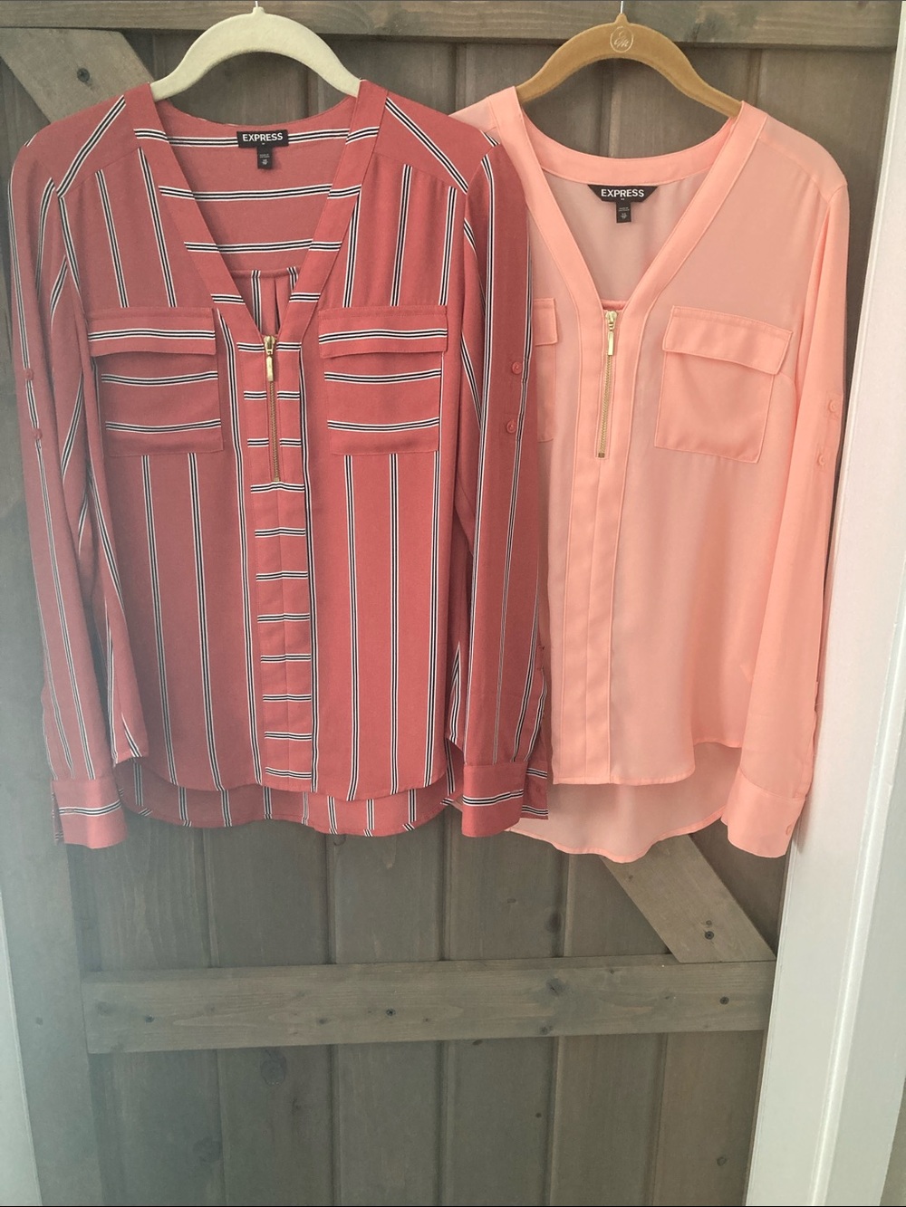 Two Express Zip Front Blouses